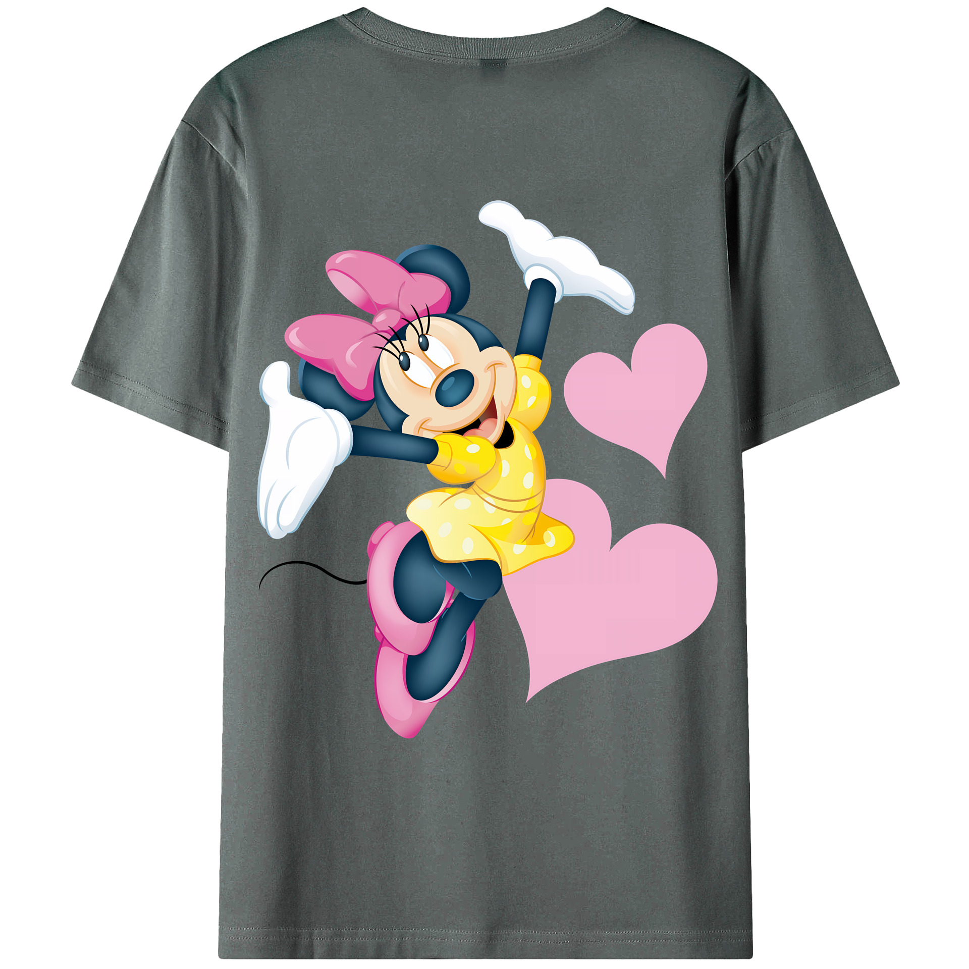 （画像用） ミッキーマウス Mickey Mouse 綿100％ メンズ半袖Tシャツ（バックプリント） 通気性